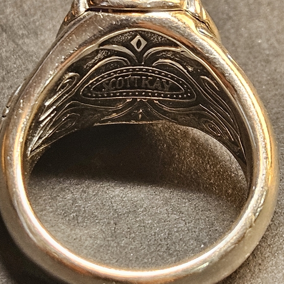 Scott Kay Gold Ring with Purple Stone - Picture 5 of 6